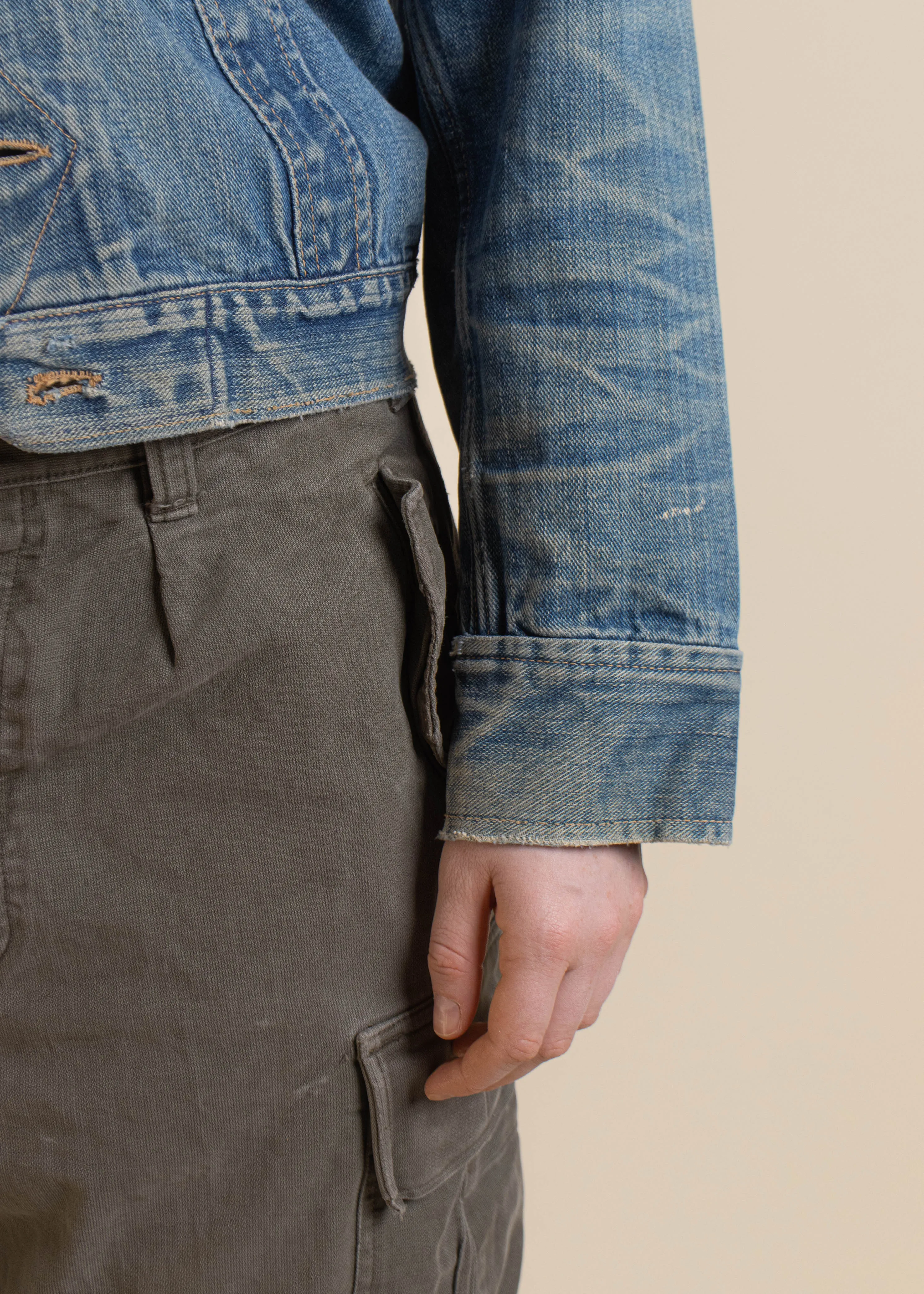 1970s Harley Davidson Trucker Denim Jacket Size XS/S