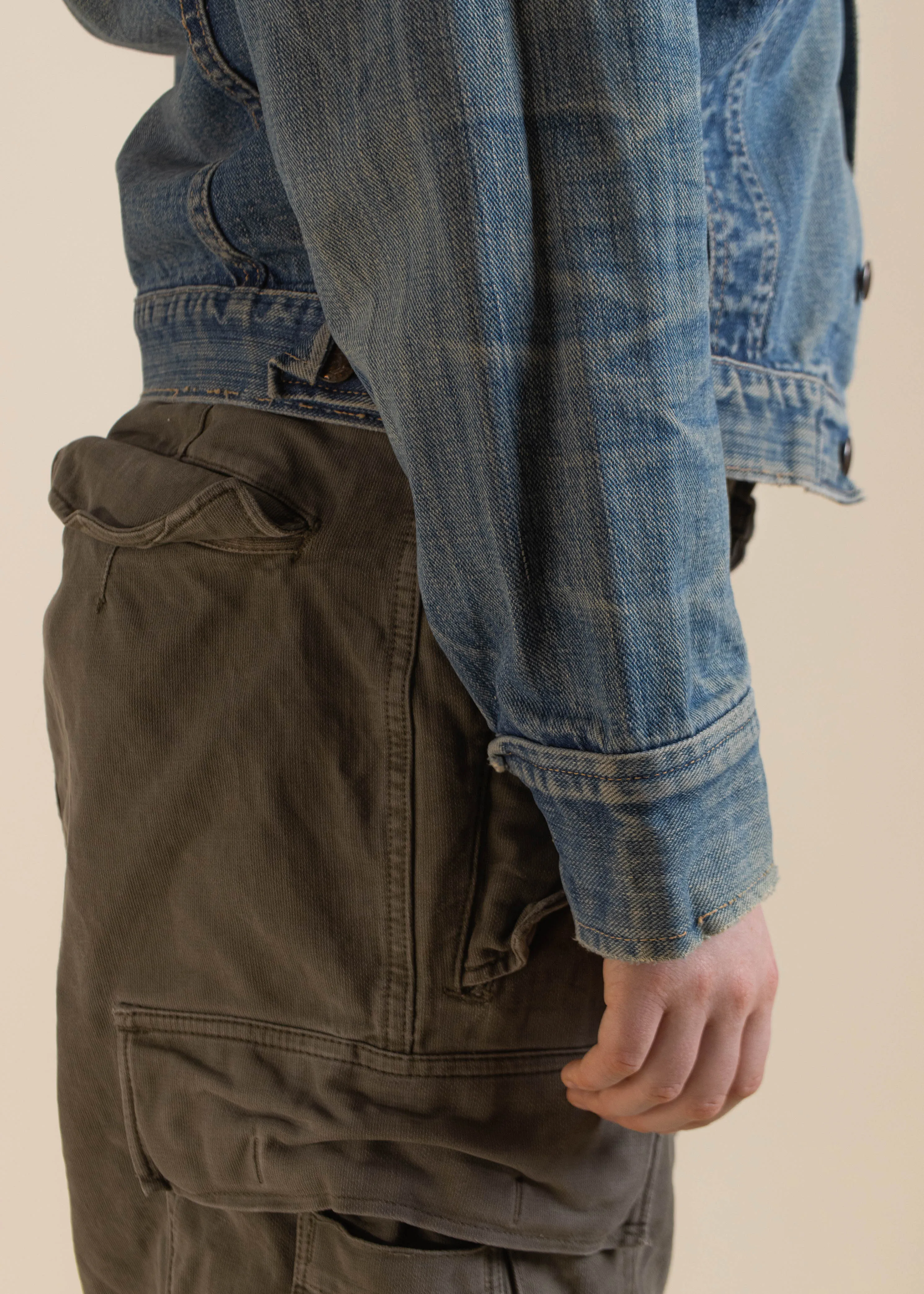 1970s Harley Davidson Trucker Denim Jacket Size XS/S