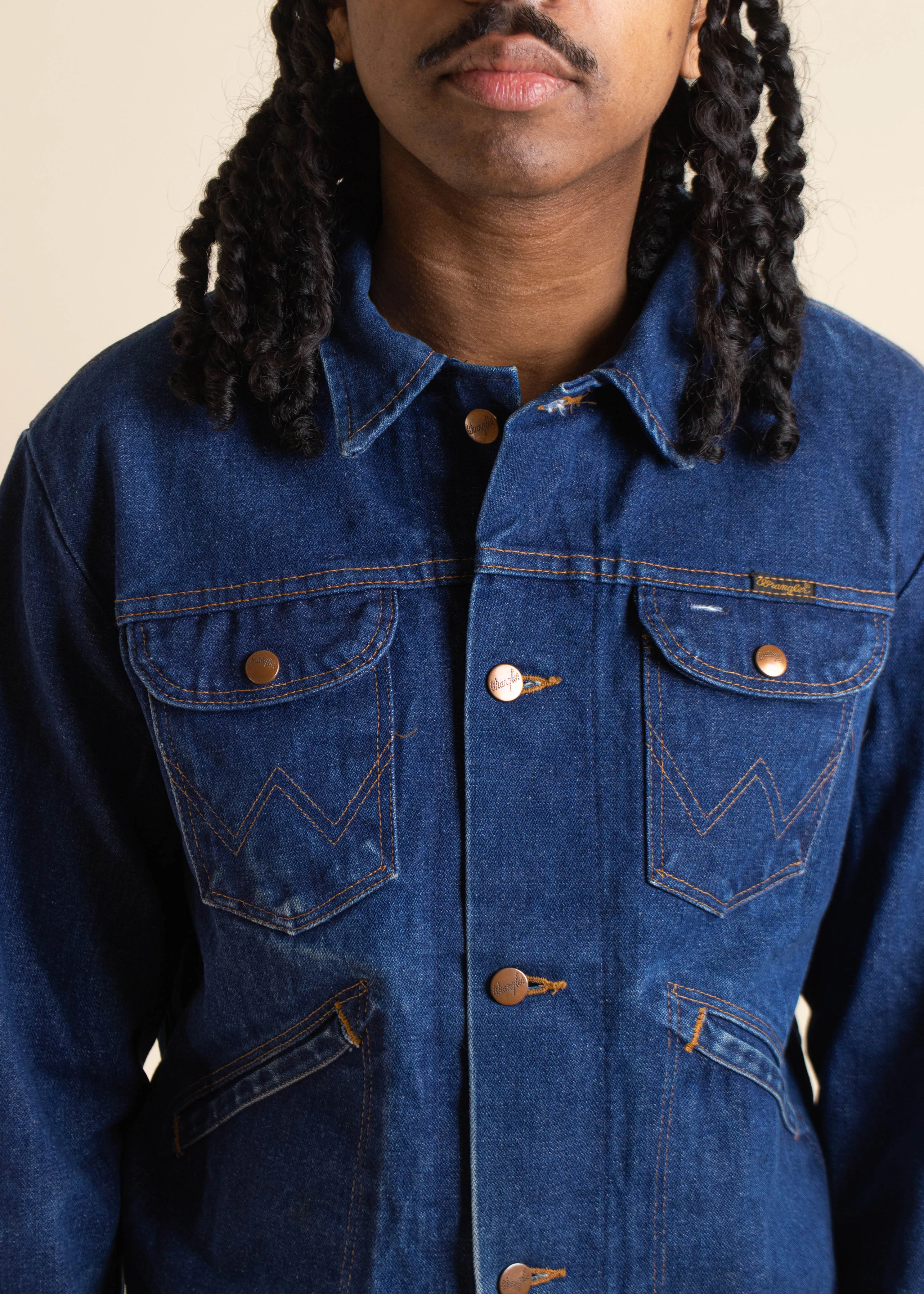 1970s Wrangler No Fault Denim Trucker Jacket Size M/L