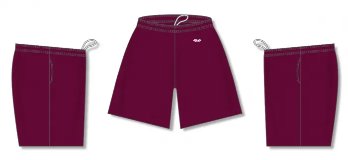 Athletic Knit (AK) LS1700L-009 Ladies Maroon Lacrosse Shorts