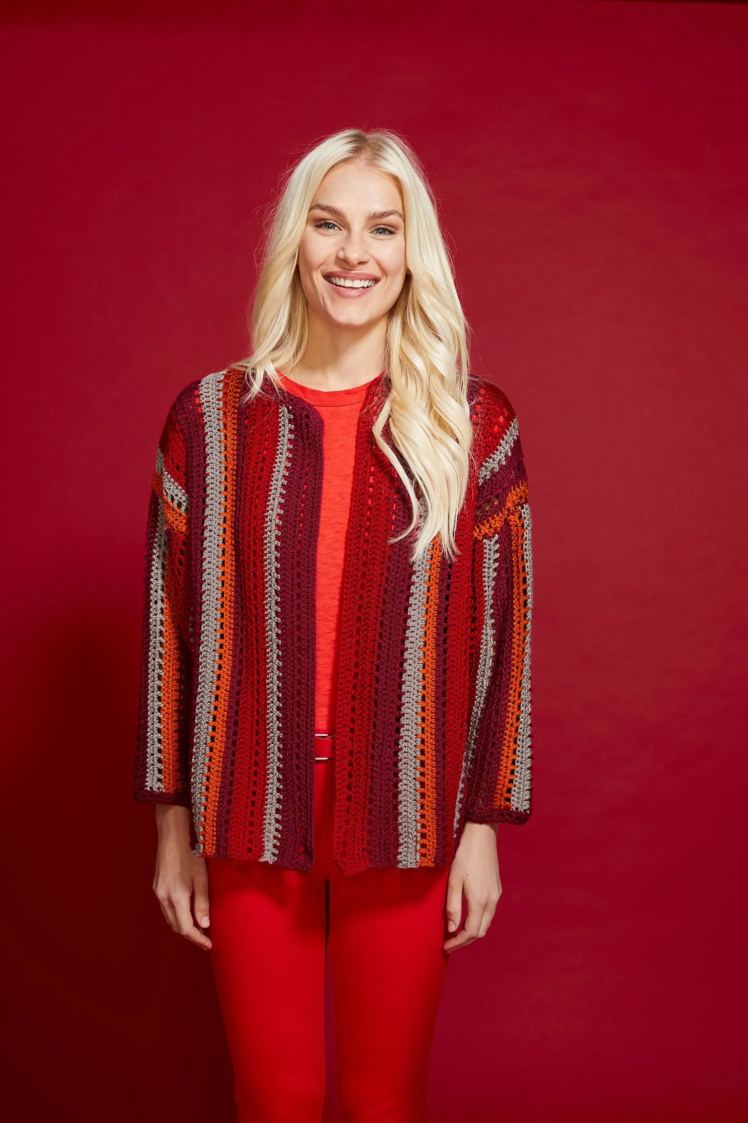 Barcelona Striped Cardigan (Crochet)