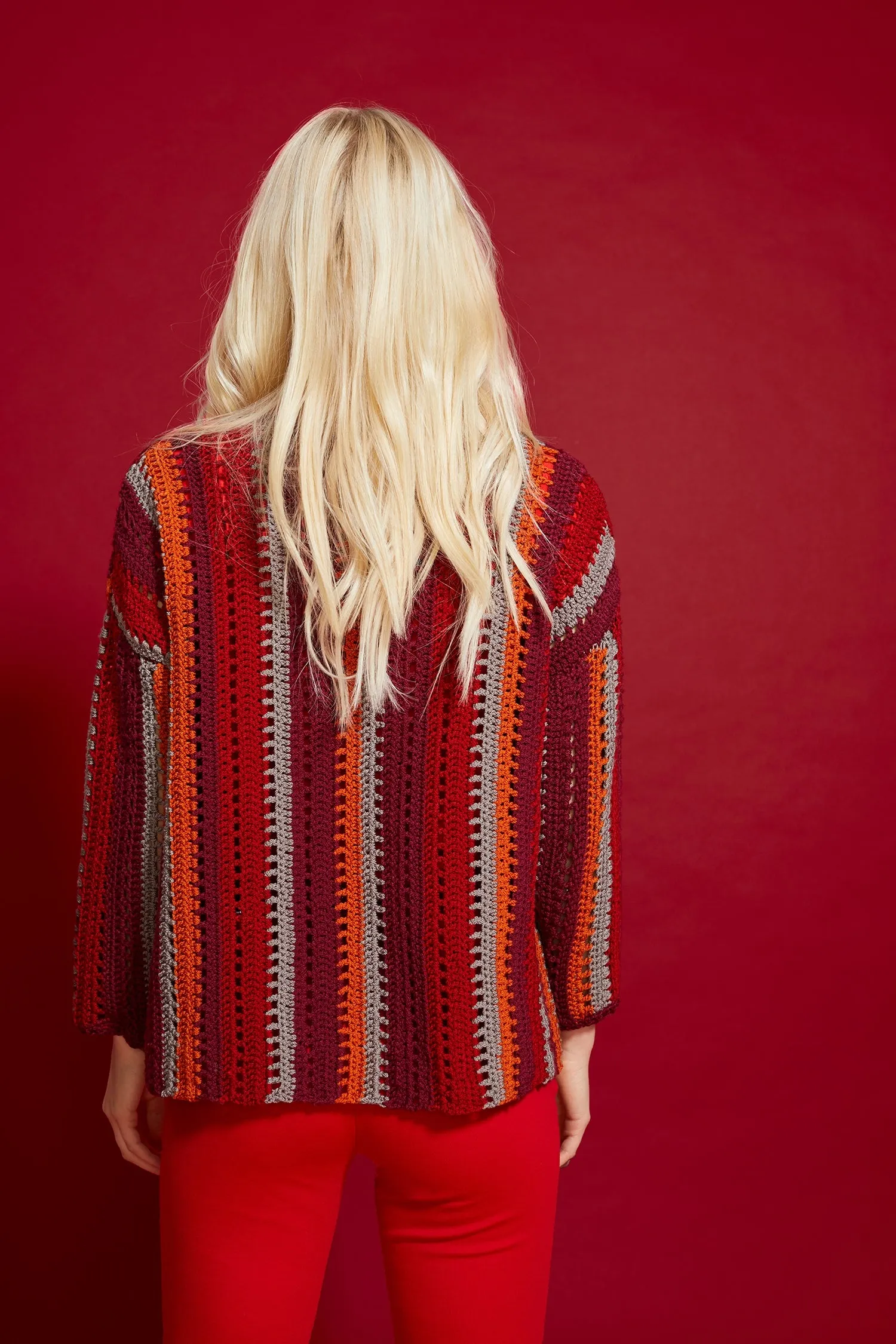 Barcelona Striped Cardigan (Crochet)