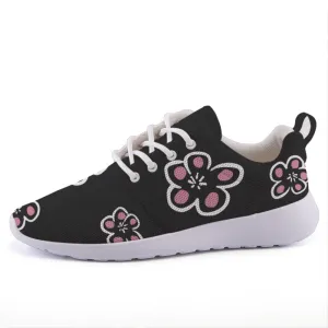 Black Floral Medley Lightweight fashion sneakers casual sports shoes