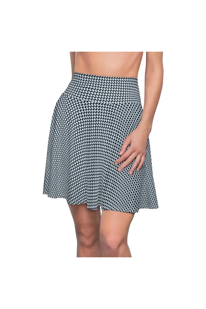 Blue Corduroy Women's Skater Skirt