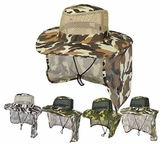 Camo Sun Hat - Face & Neck Coverage ~ UPF 50 Sun Protection!