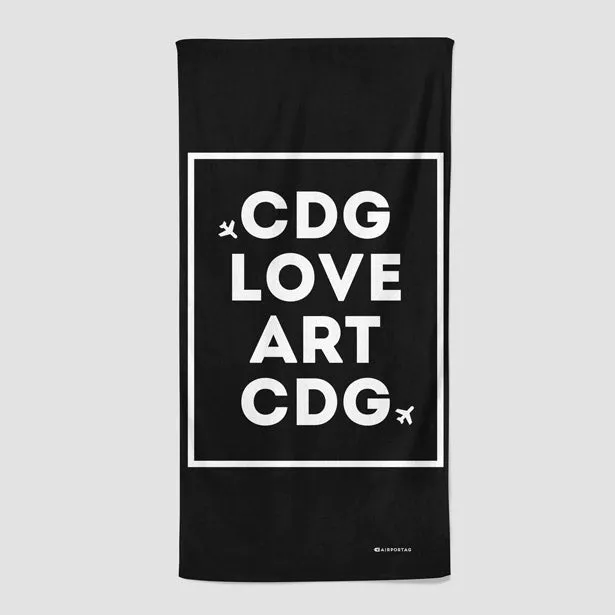 CDG - Love / Art - Beach Towel