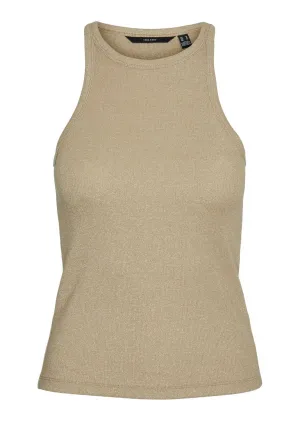 Chloe Lurex Tank Top in Gold