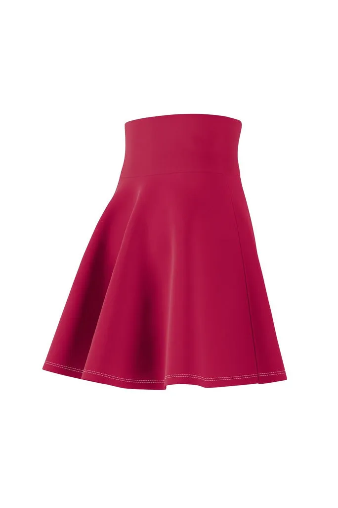 Coral Red Women's Skater Skirt