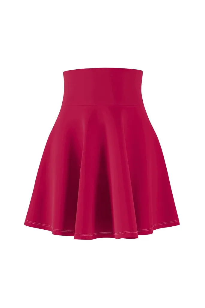 Coral Red Women's Skater Skirt