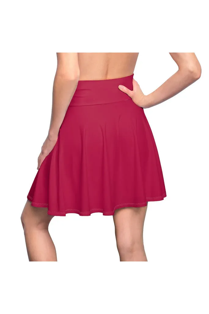 Coral Red Women's Skater Skirt