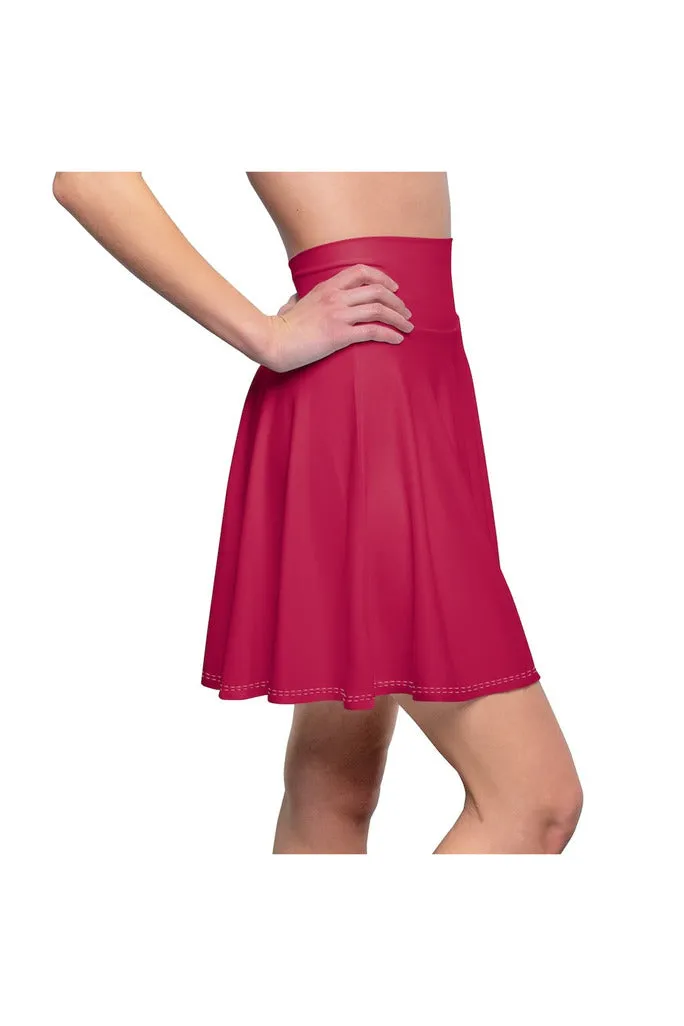 Coral Red Women's Skater Skirt