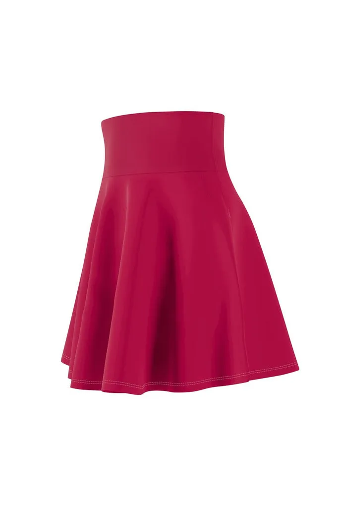 Coral Red Women's Skater Skirt