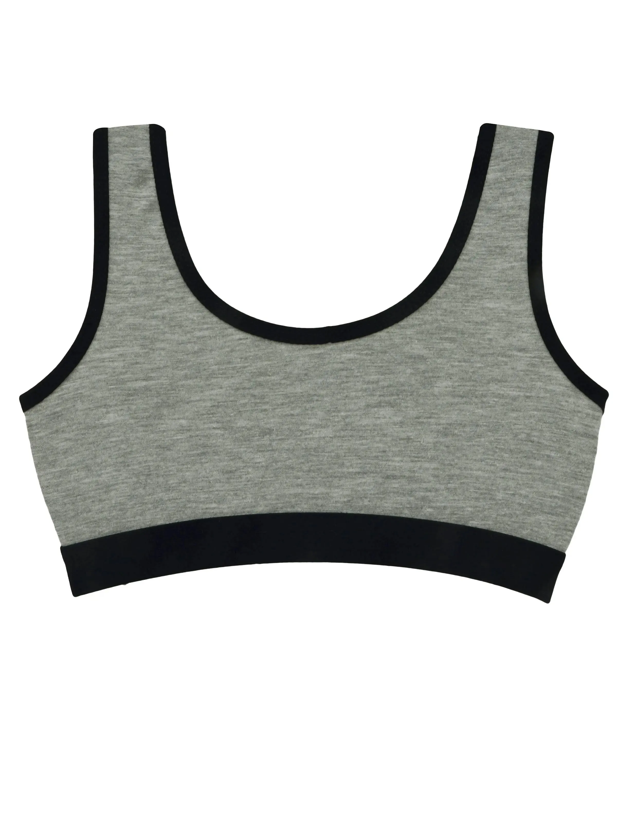 Cotton Workout Bra | Single-Layer Broad Strap | Non-Padded Beginner Bra | Solid