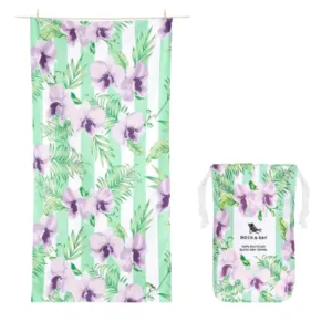 Dock & Bay Quick Dry Beach Towels - Botanical Orchid Utopia - Large 63" X 35" (Each)