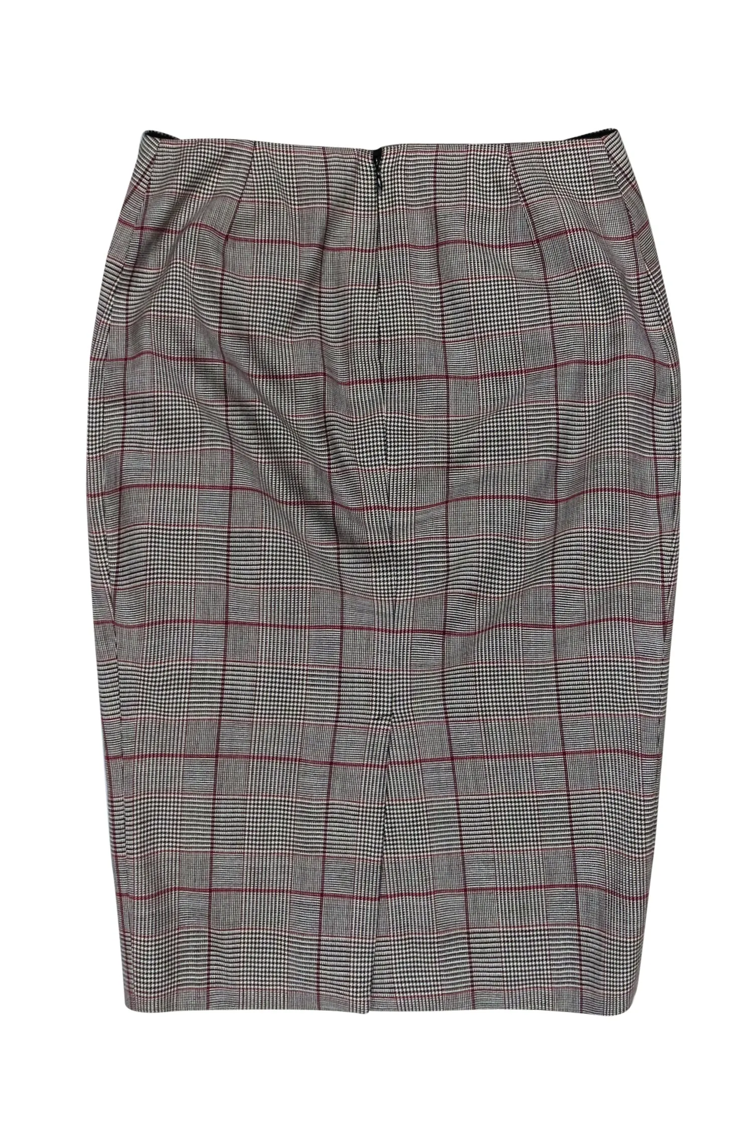 Dolce & Gabbana - Beige, Black, Red Plaid Pencil Skirt Sz 2