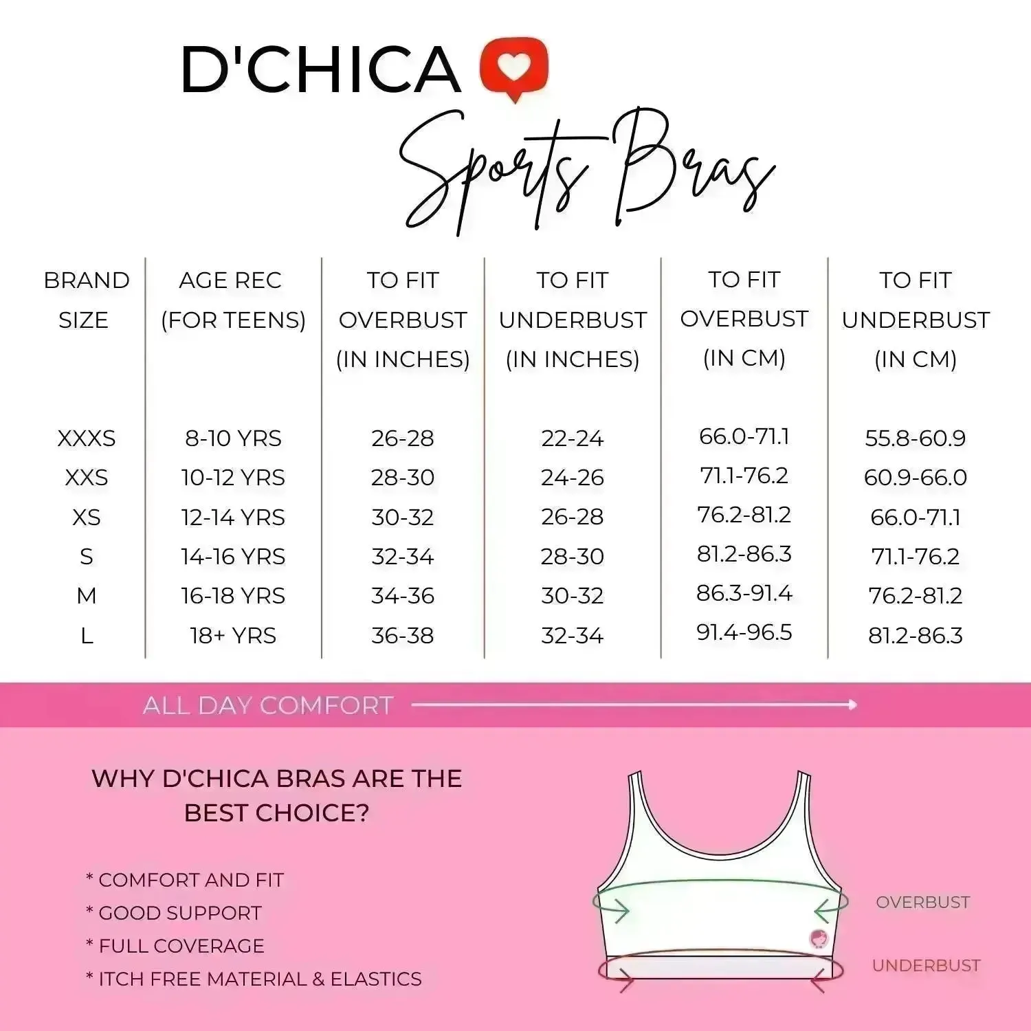 Double-Layer Broad Strap Cotton Sports Bra | Supportive & Non-Padded Beginner Bra | Printed & Solid