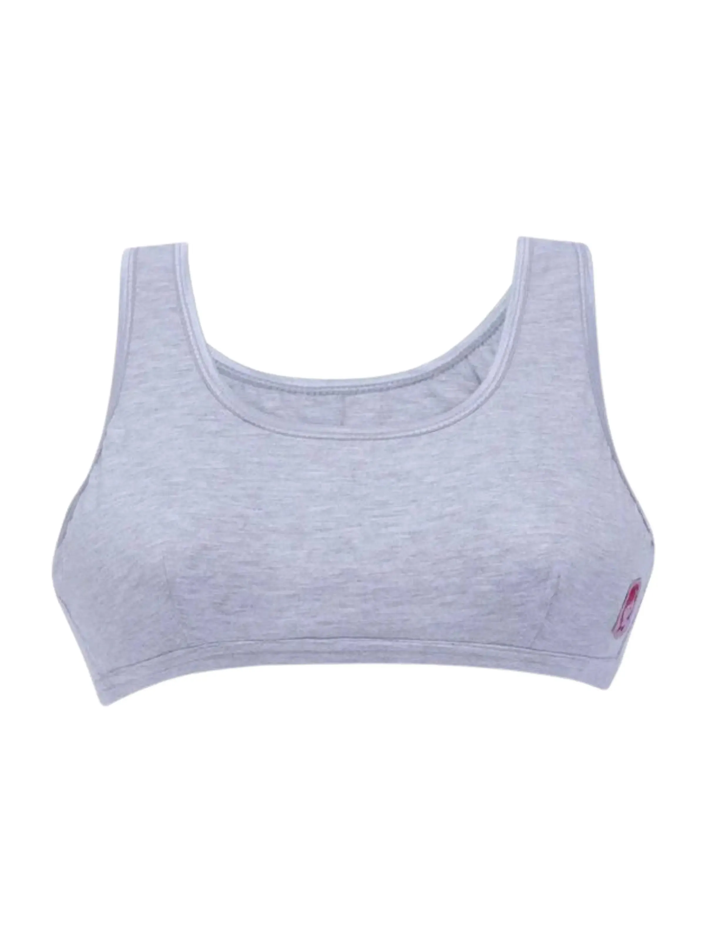 Double-Layer Broad Strap Cotton Sports Bra | Supportive & Non-Padded Beginner Bra | Printed & Solid