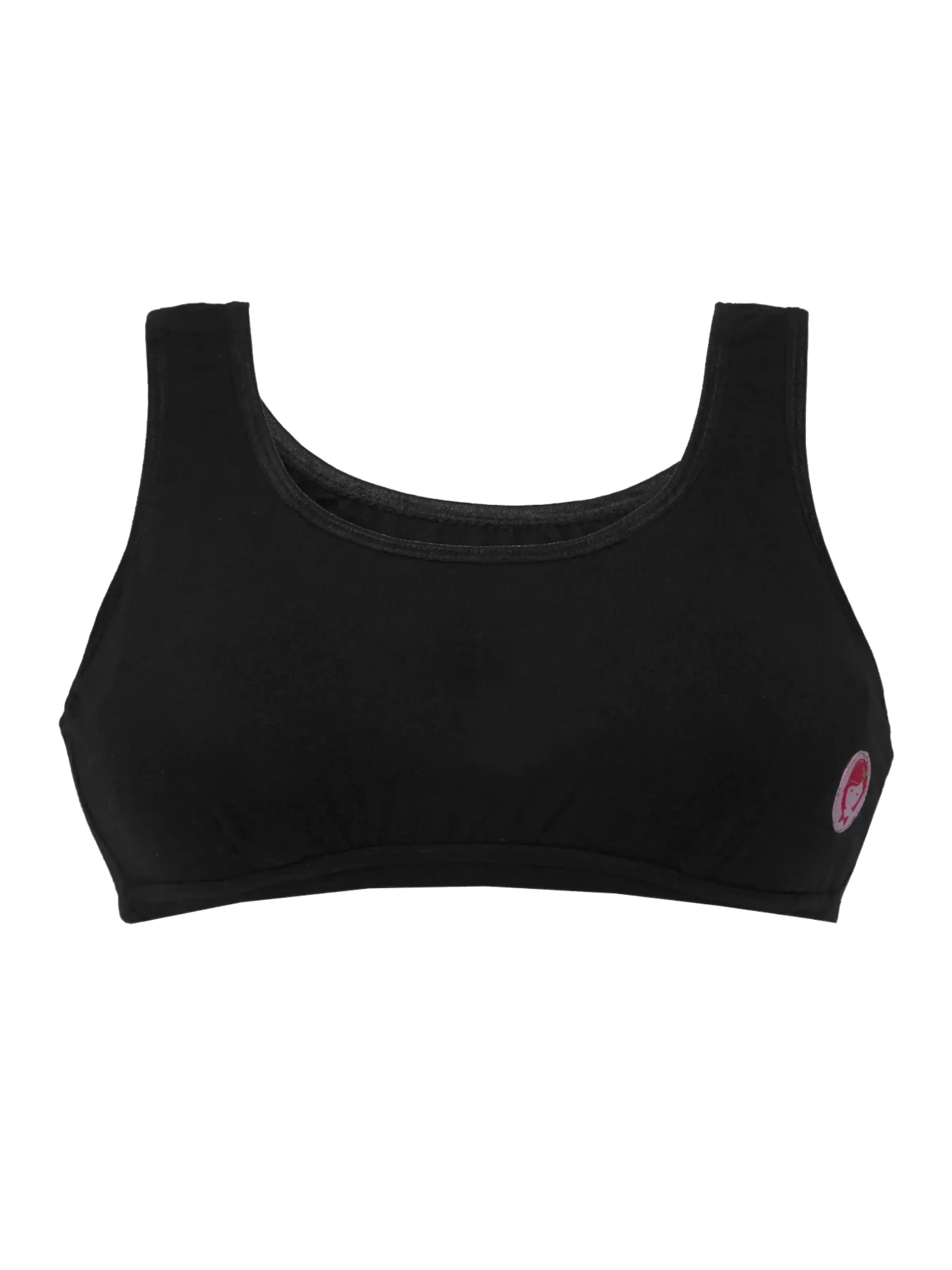 Double-Layer Broad Strap Cotton Yoga Bra | Non-Padded Beginner Bra | Star Print & Solid Styles