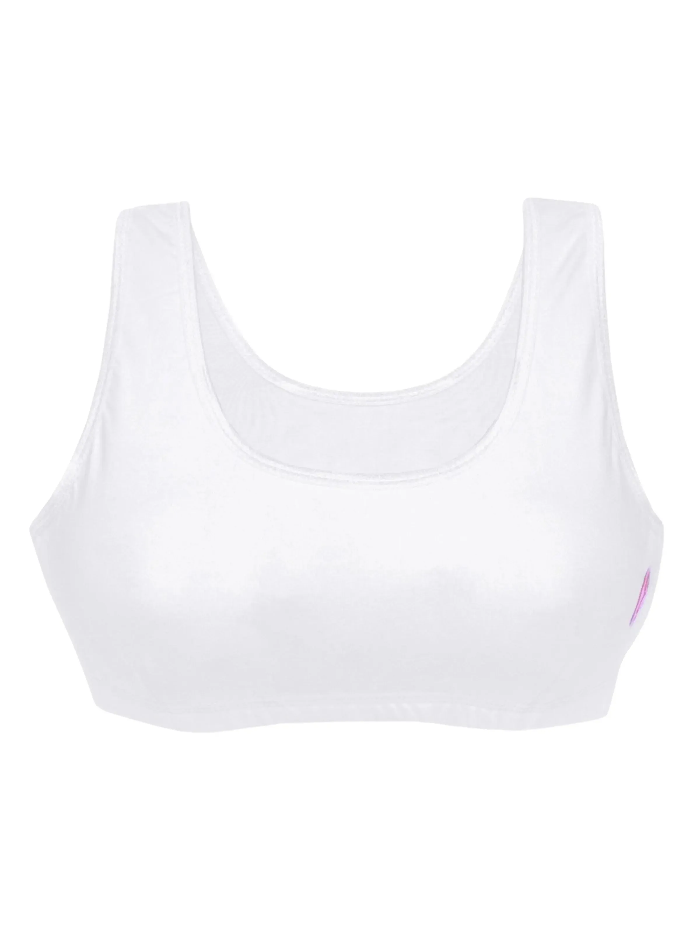 Double-Layer Broad Strap Cotton Yoga Bra | Non-Padded Beginner Bra | Star Print & Solid Styles