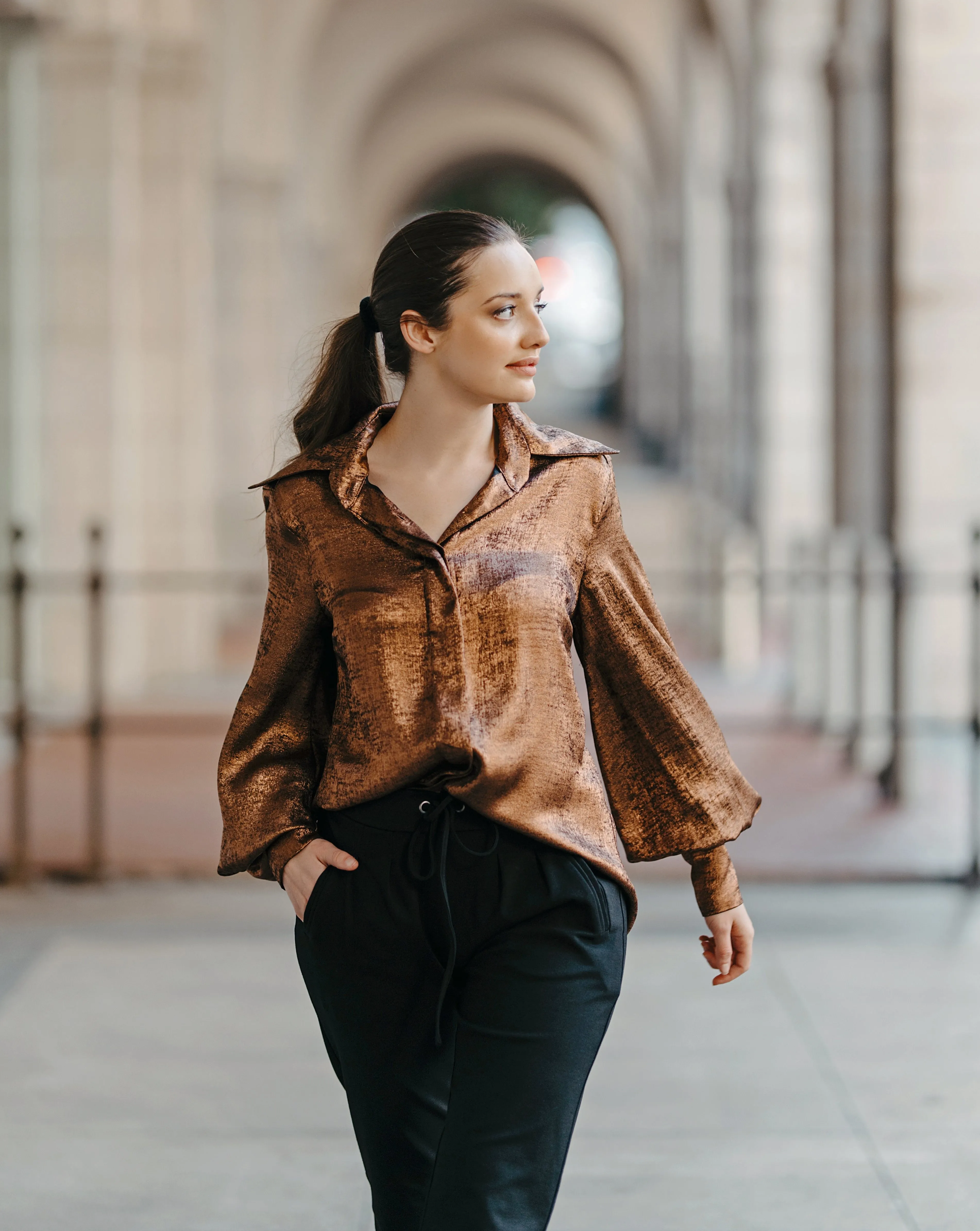 Elle Classic Shirt | Copper