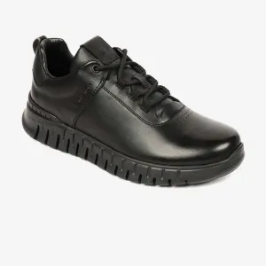 Greyder Men's Casual Leather Sneakers In Black