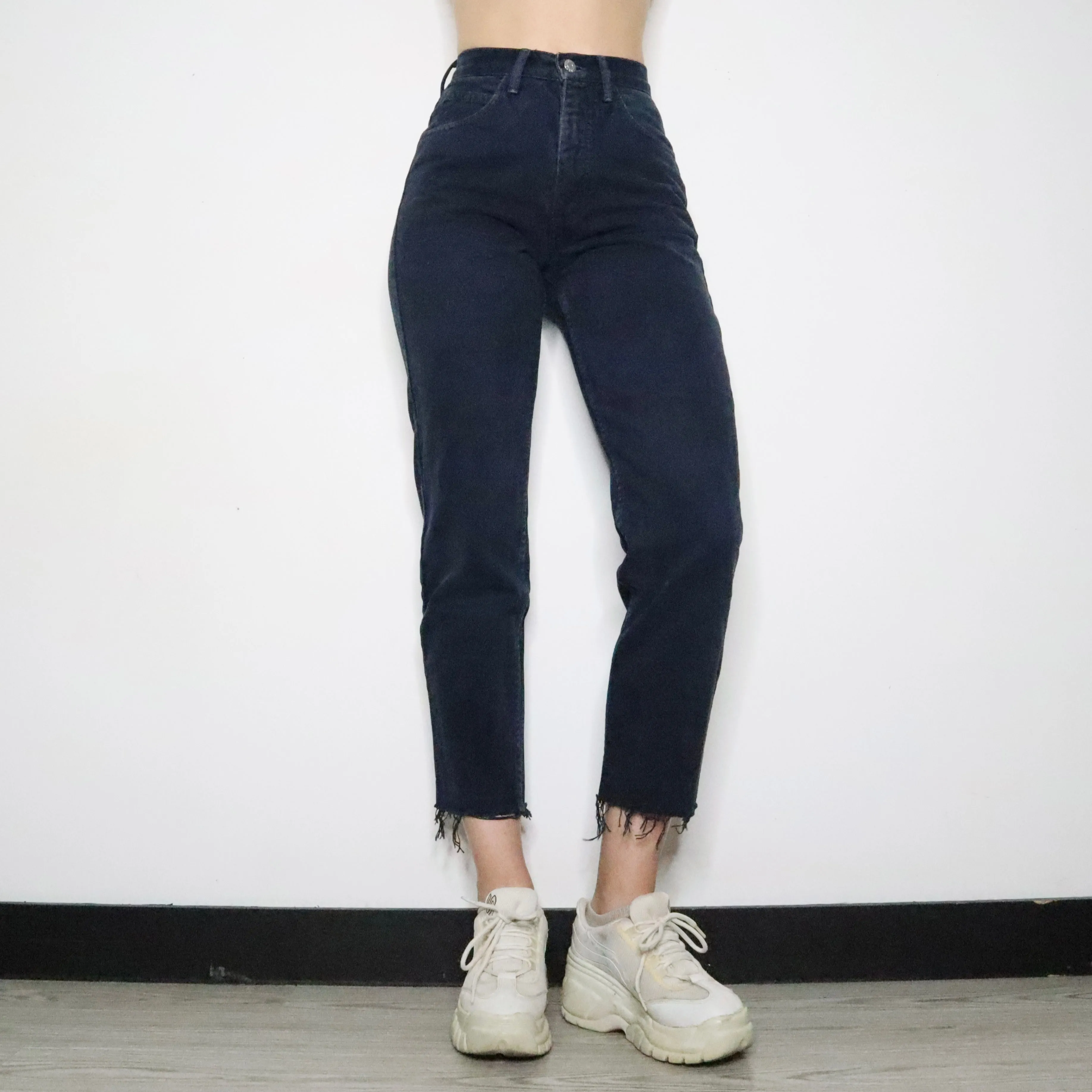 Guess Navy High Waisted Jeans (Small)