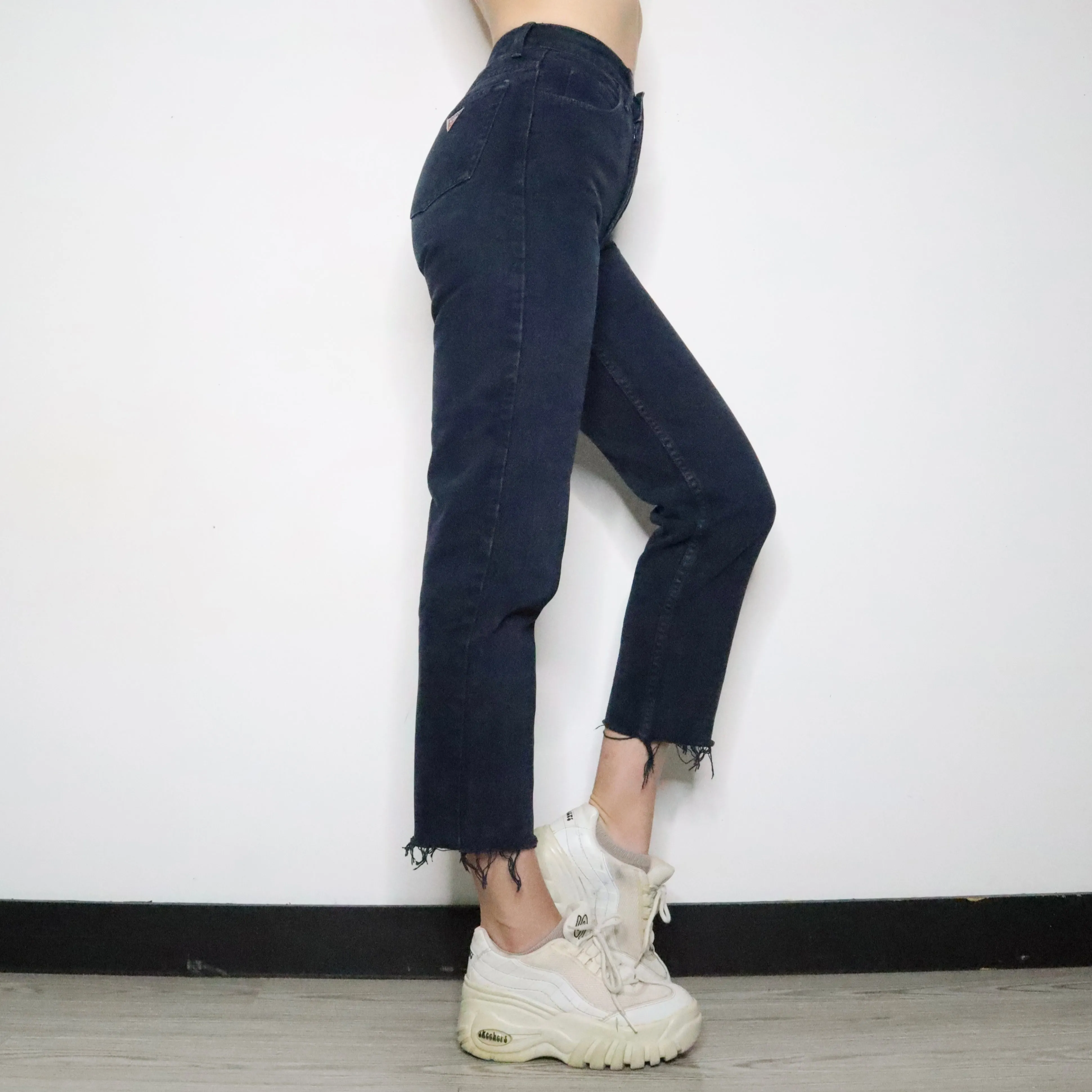 Guess Navy High Waisted Jeans (Small)
