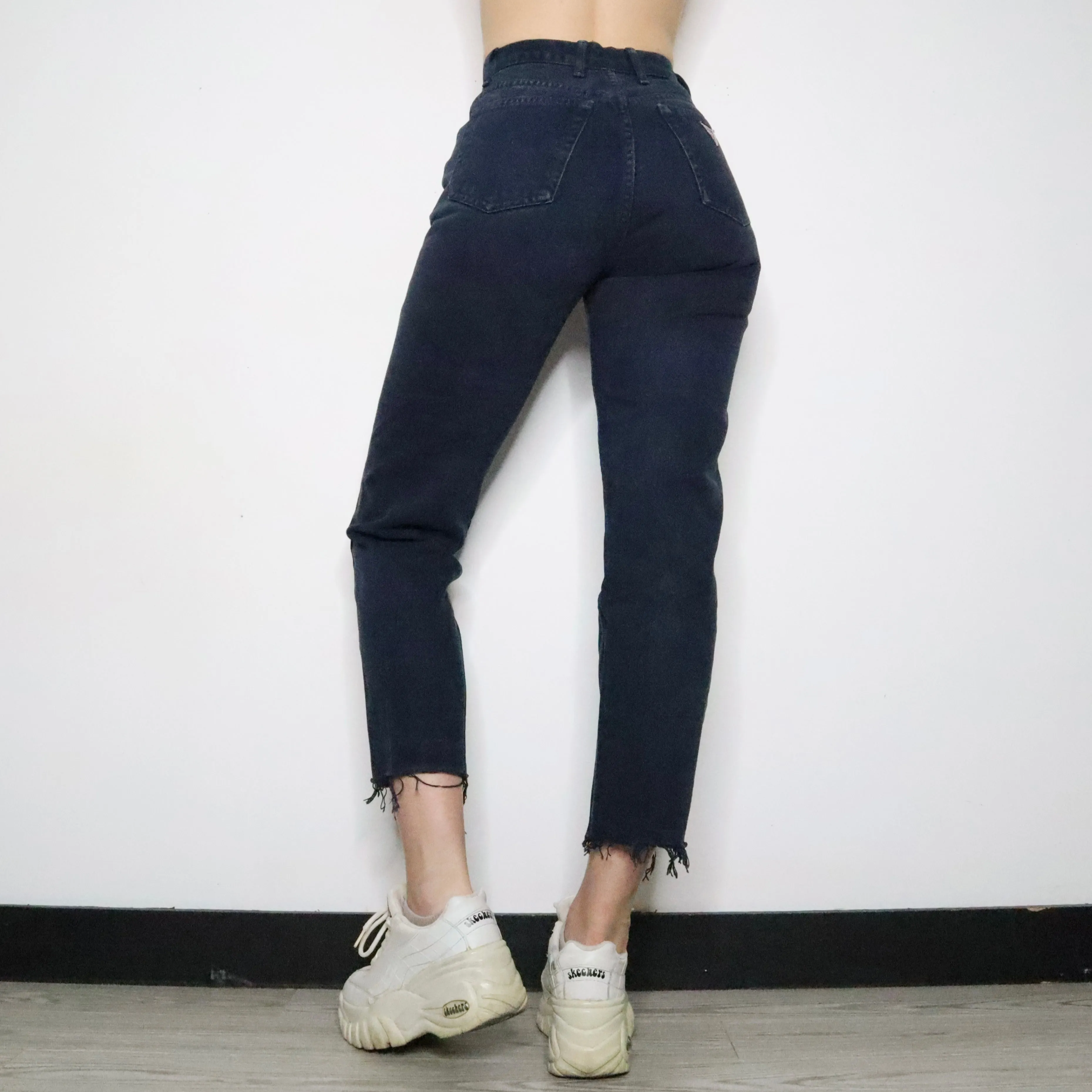 Guess Navy High Waisted Jeans (Small)