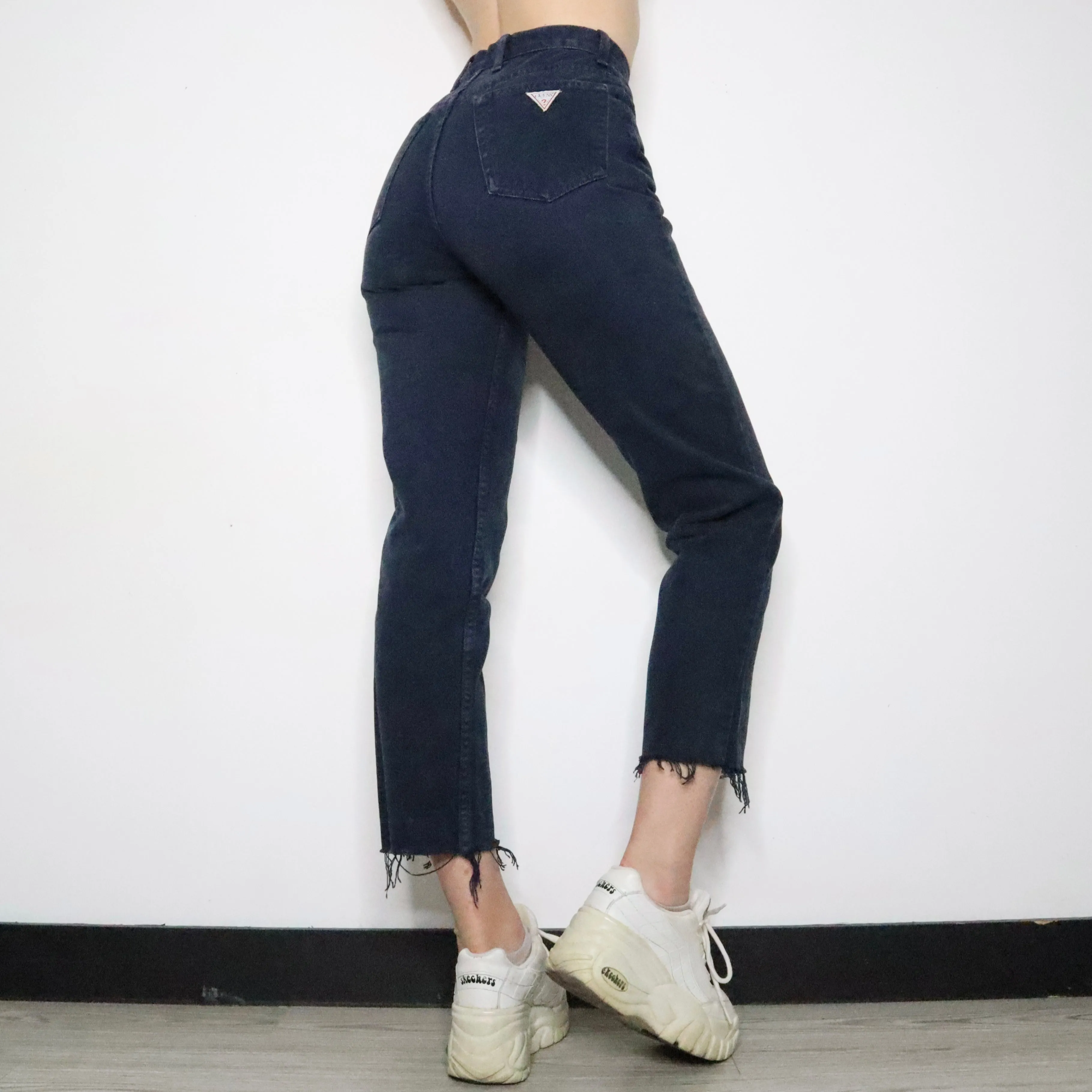 Guess Navy High Waisted Jeans (Small)