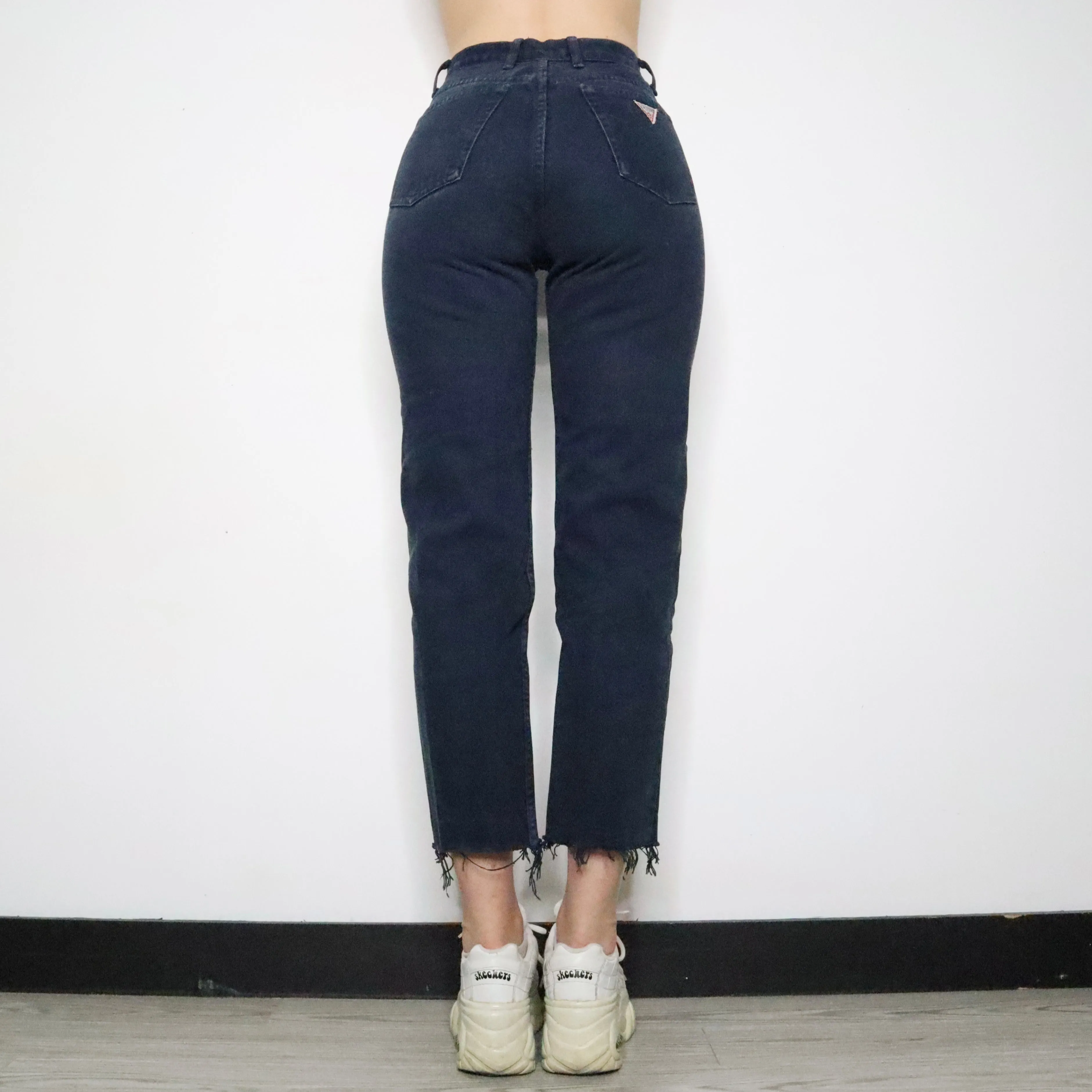 Guess Navy High Waisted Jeans (Small)