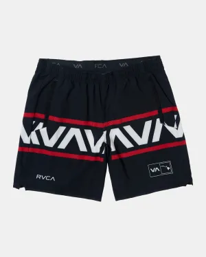 Hawaii Banded Yogger Stretch 17" Technical Shorts - Black