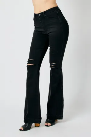 Judy Blue Black High Waisted Tummy Control Destroy Flare 88622