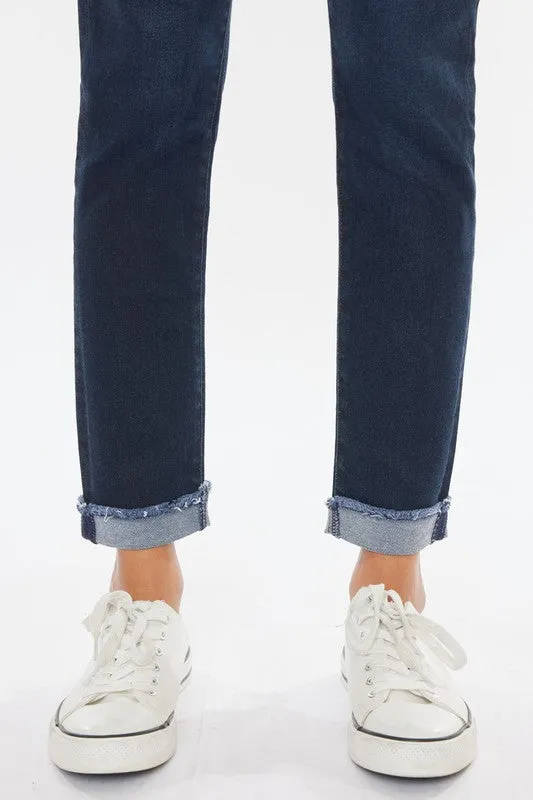 Kancan Dark High Rise Cigarette Jeans
