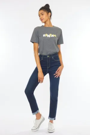 Kancan Dark High Rise Cigarette Jeans