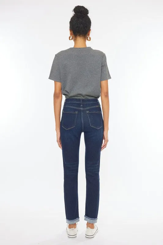 Kancan Dark High Rise Cigarette Jeans