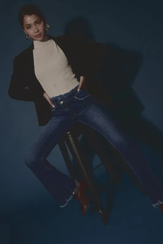 Kancan Dark High Rise Cigarette Jeans