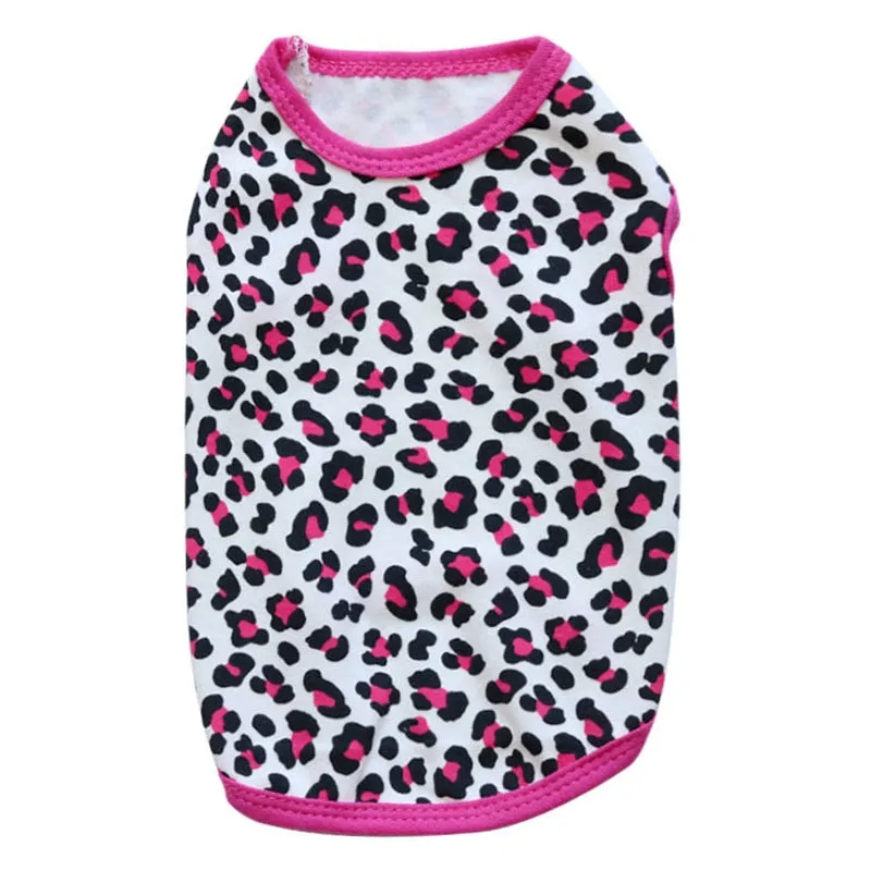 Leopard Print Summer Breathable Cotton Puppy Shirt