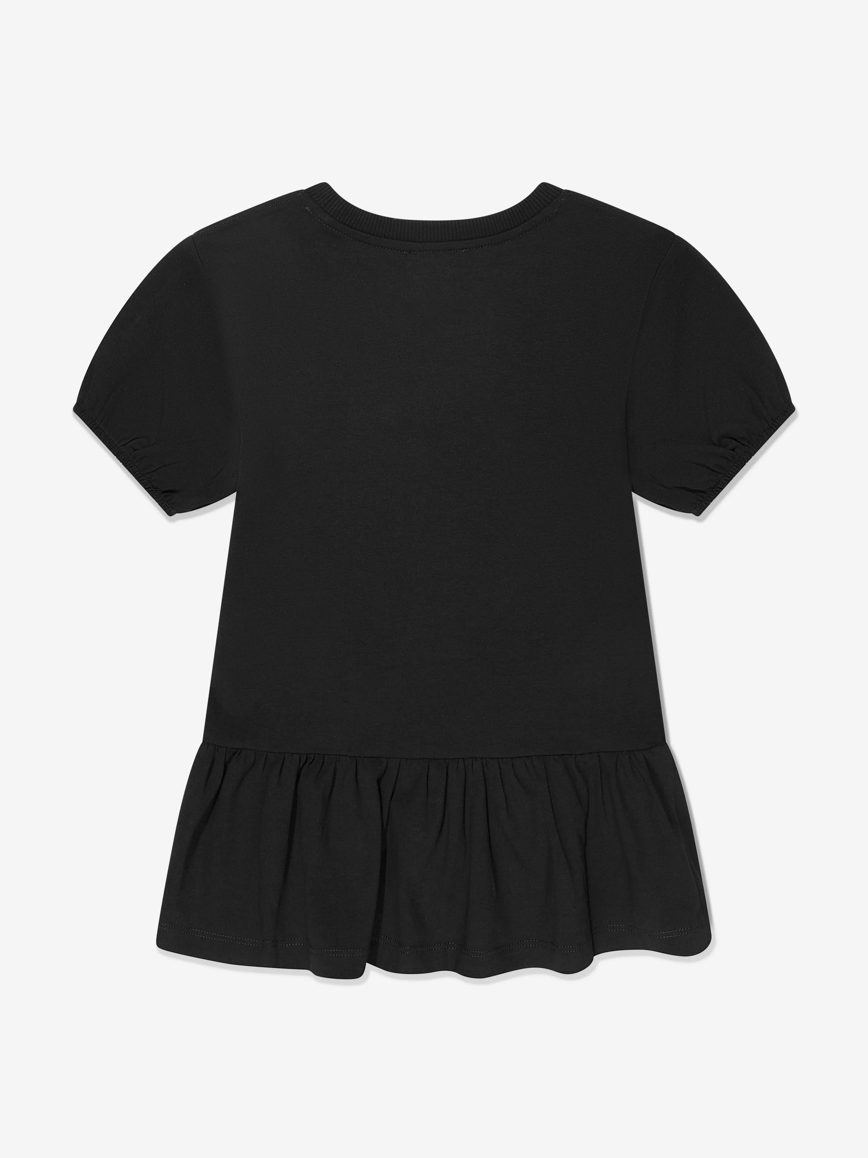 Moschino Girls T-Shirt Skater Dress in Black