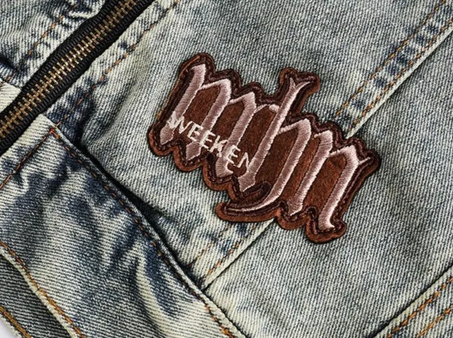 Oversized Vintage-Style Denim Jacket