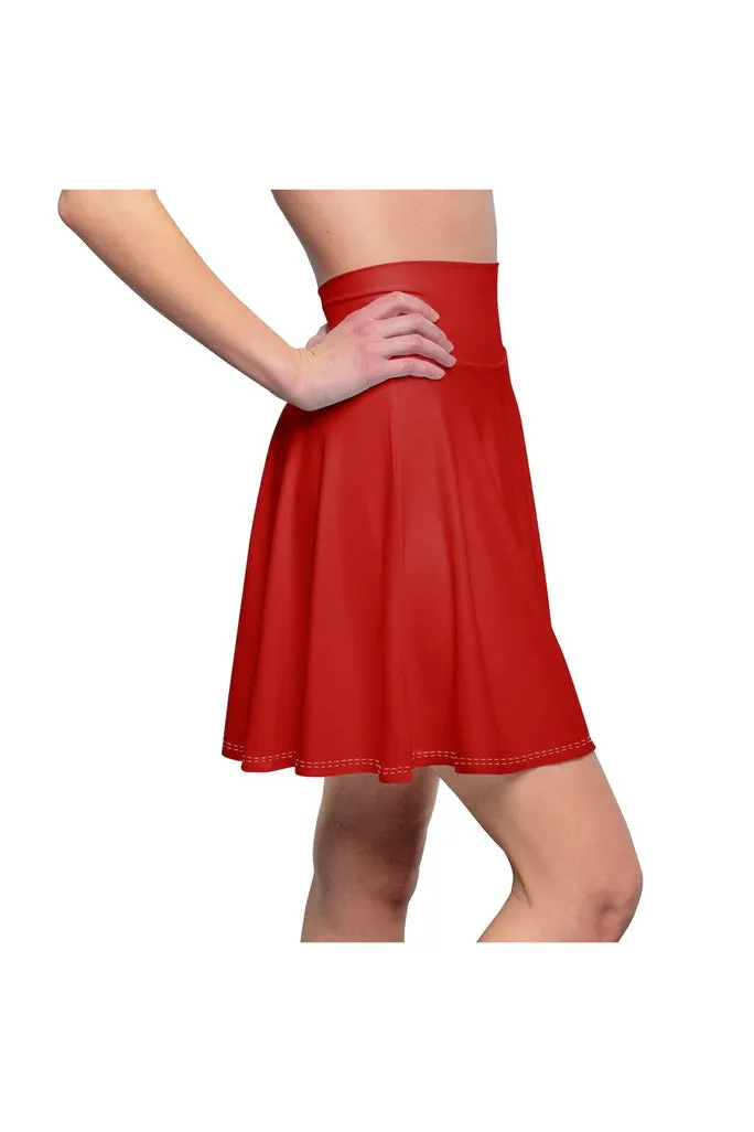 Pan African Red Women's Skater Skirt