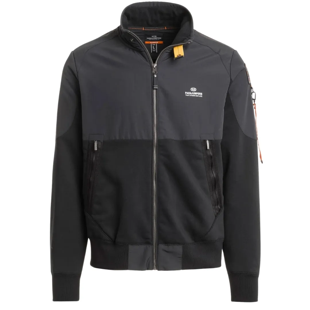 Parajumpers Jango Black Zip-Up Fleece Jacket