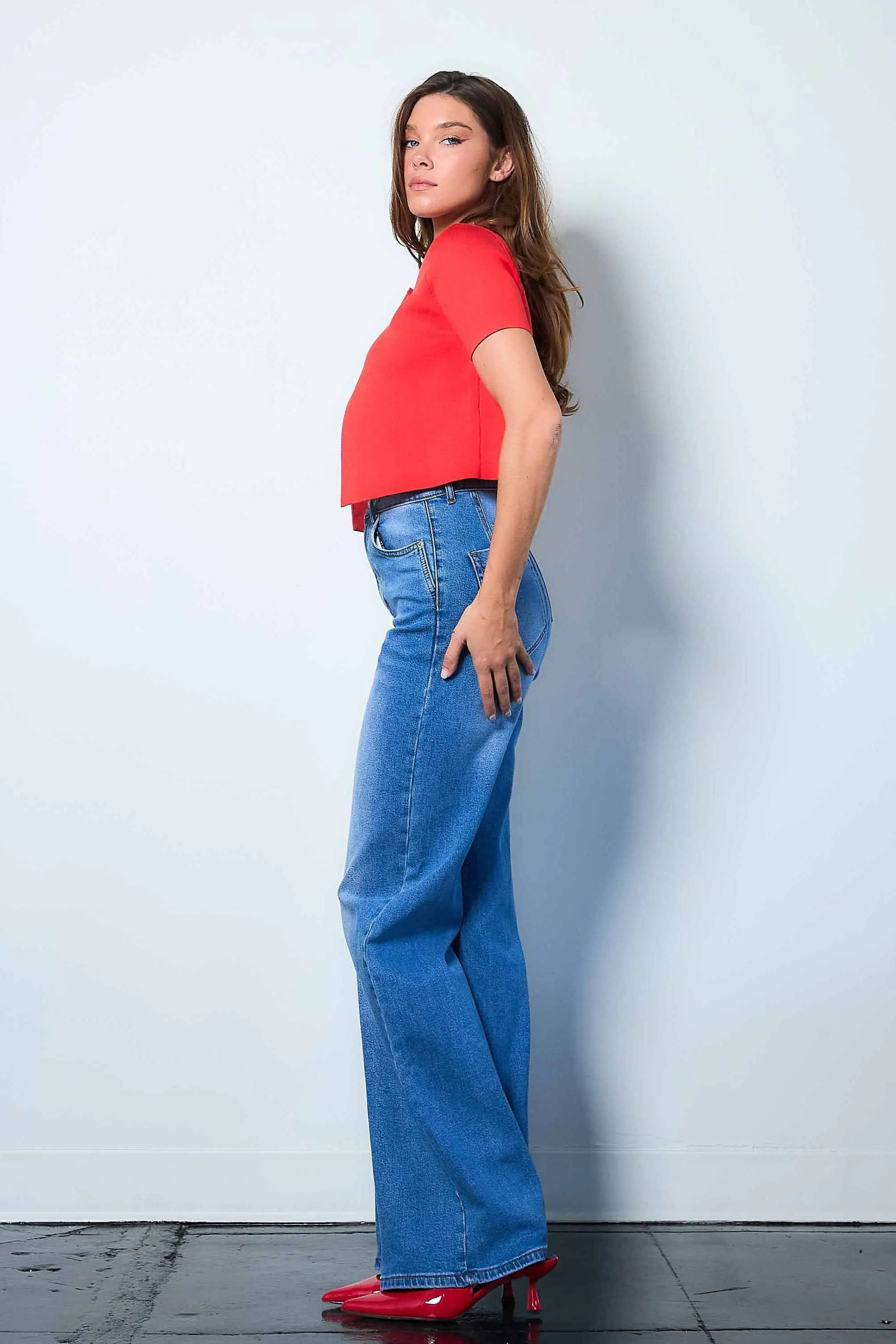 She's The Boss Wide Leg Jeans