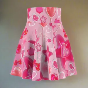 Skater Skirt: Magical Pink Print