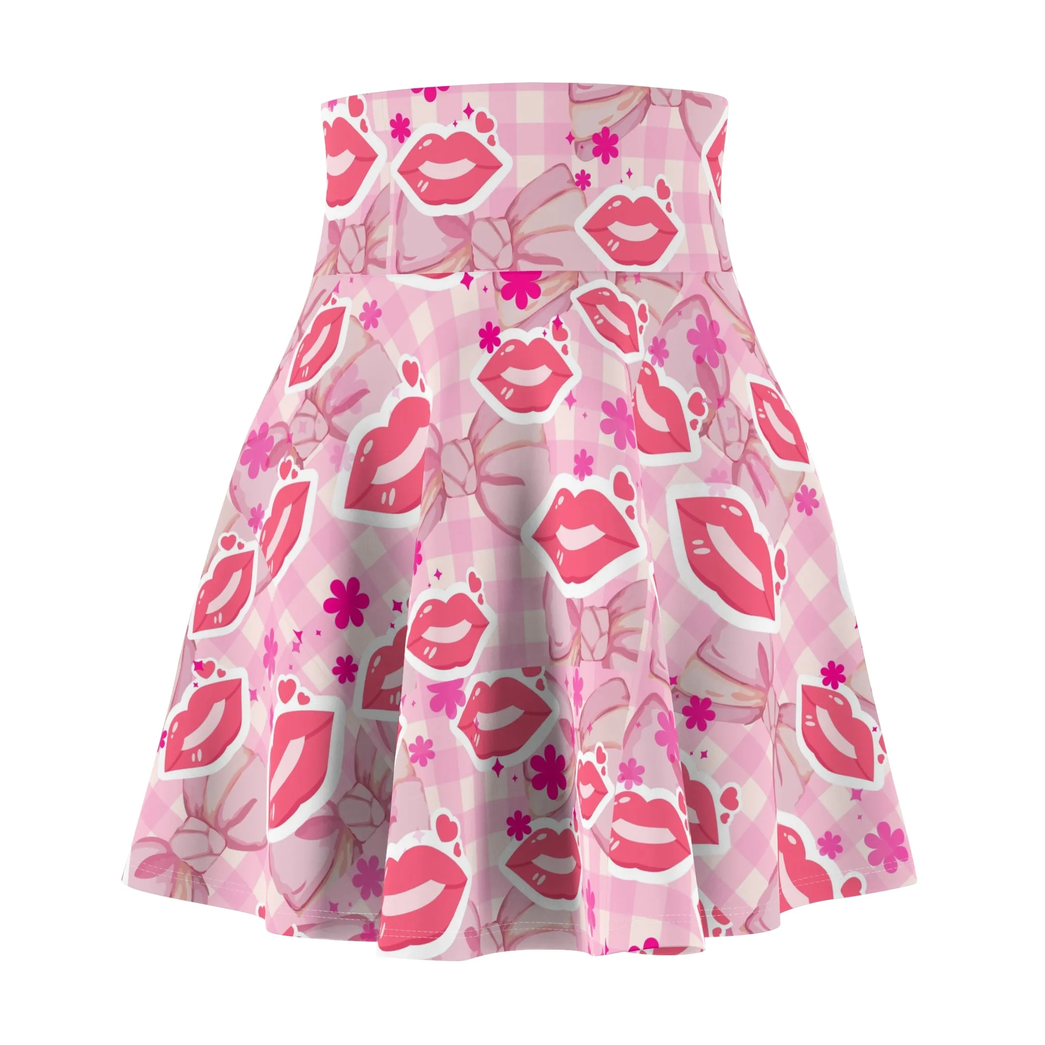 Skirt: Flirty Pink Kiss Print