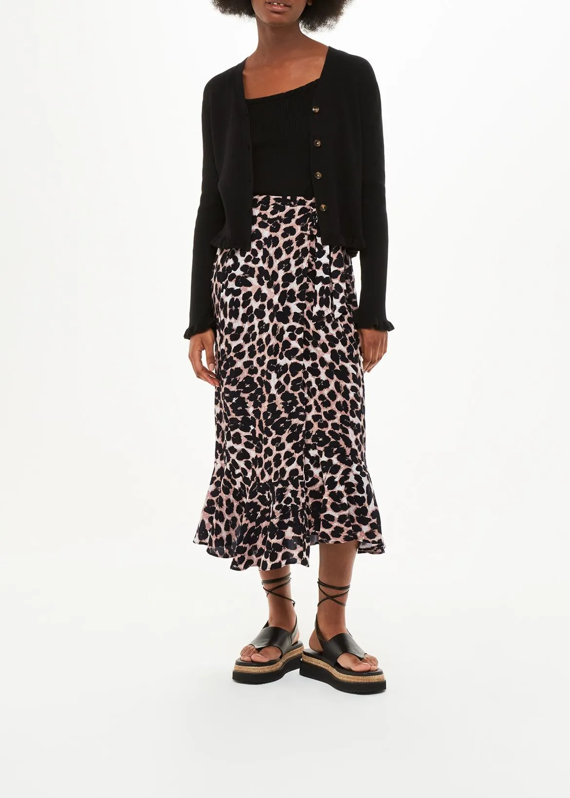 Spot Wrap Skirt