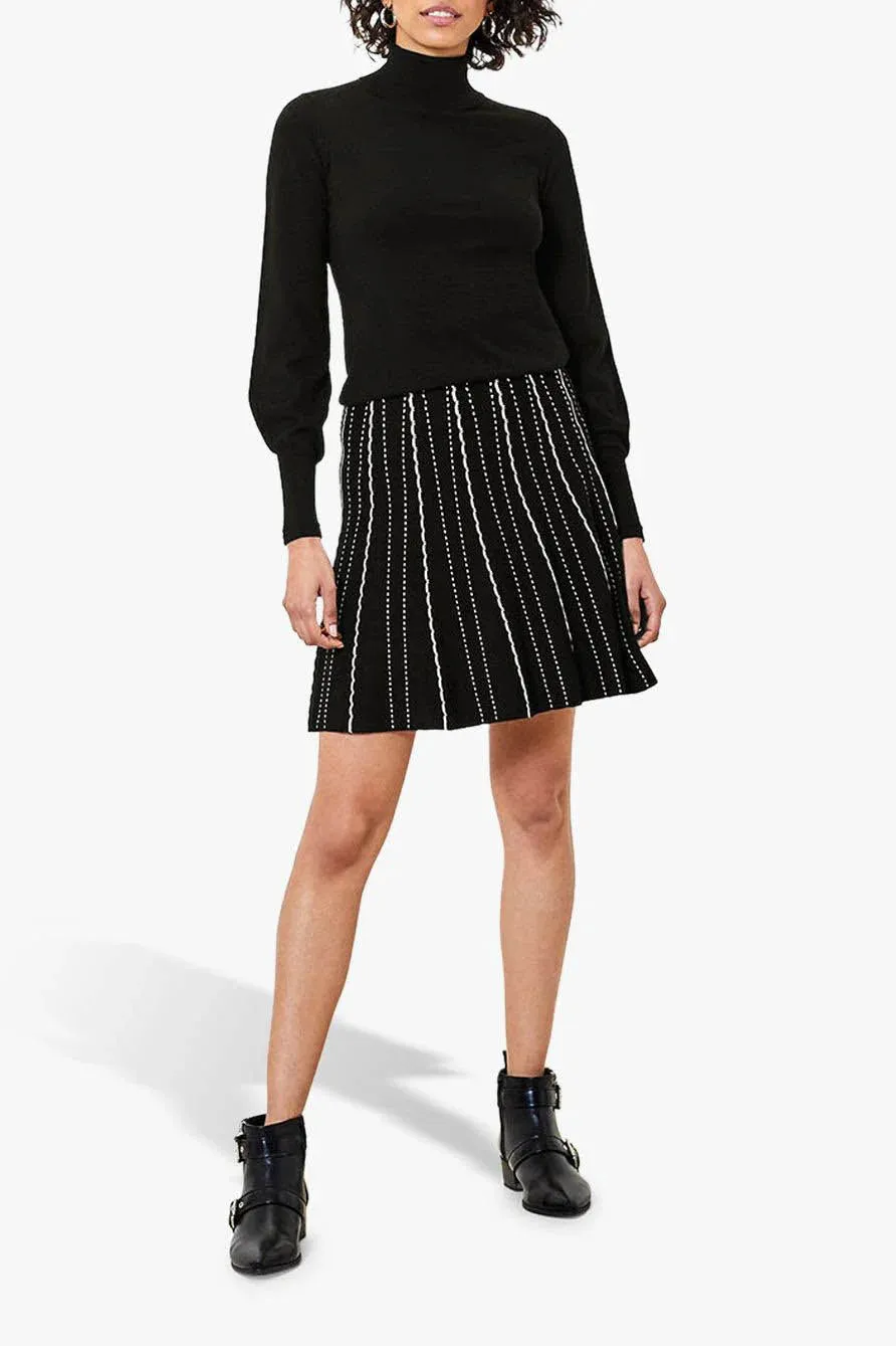 Stitch Striped Skater Skirt