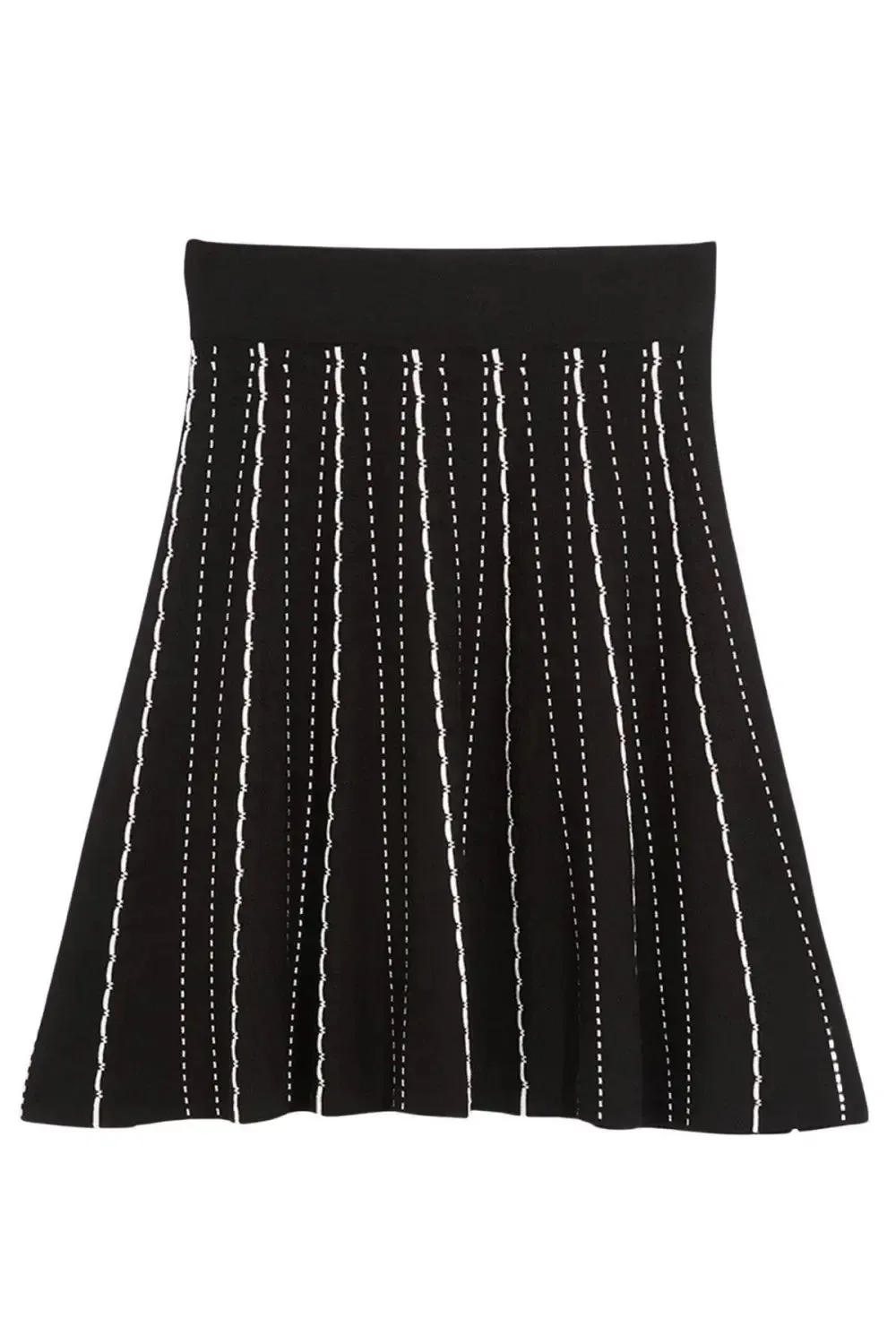 Stitch Striped Skater Skirt
