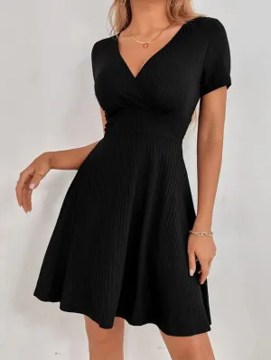 TastyHottie - SEXY V-NECK RUFFLED DRESS