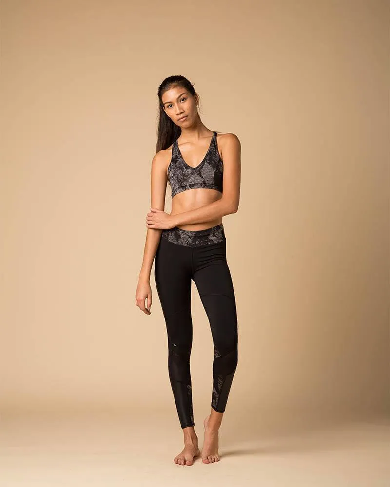 Tempo Criss-Cross Back Sports Bra | NUX | Smokey Heather