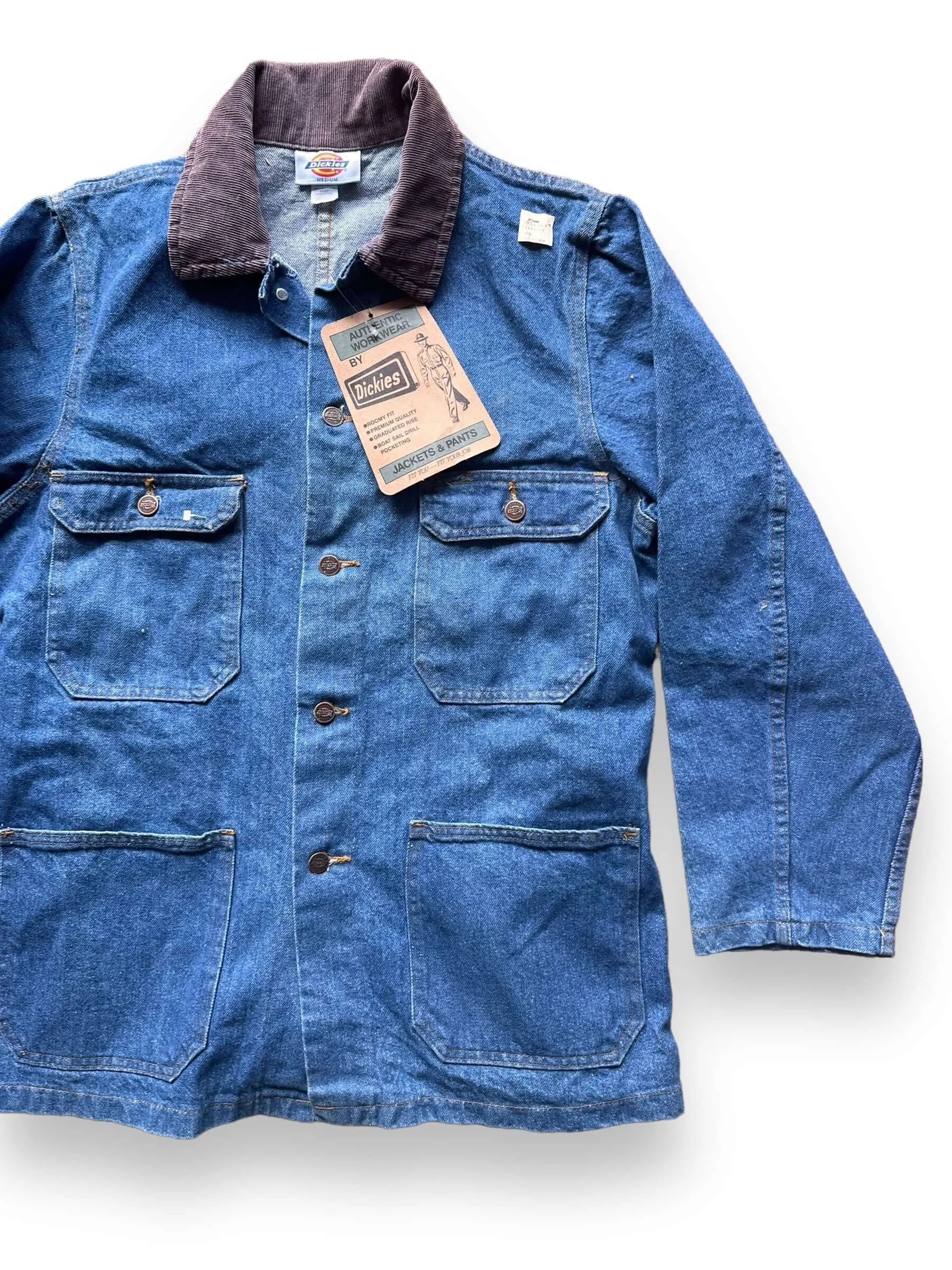 Vintage Deadstock Dickies Denim Chore Coat SZ M